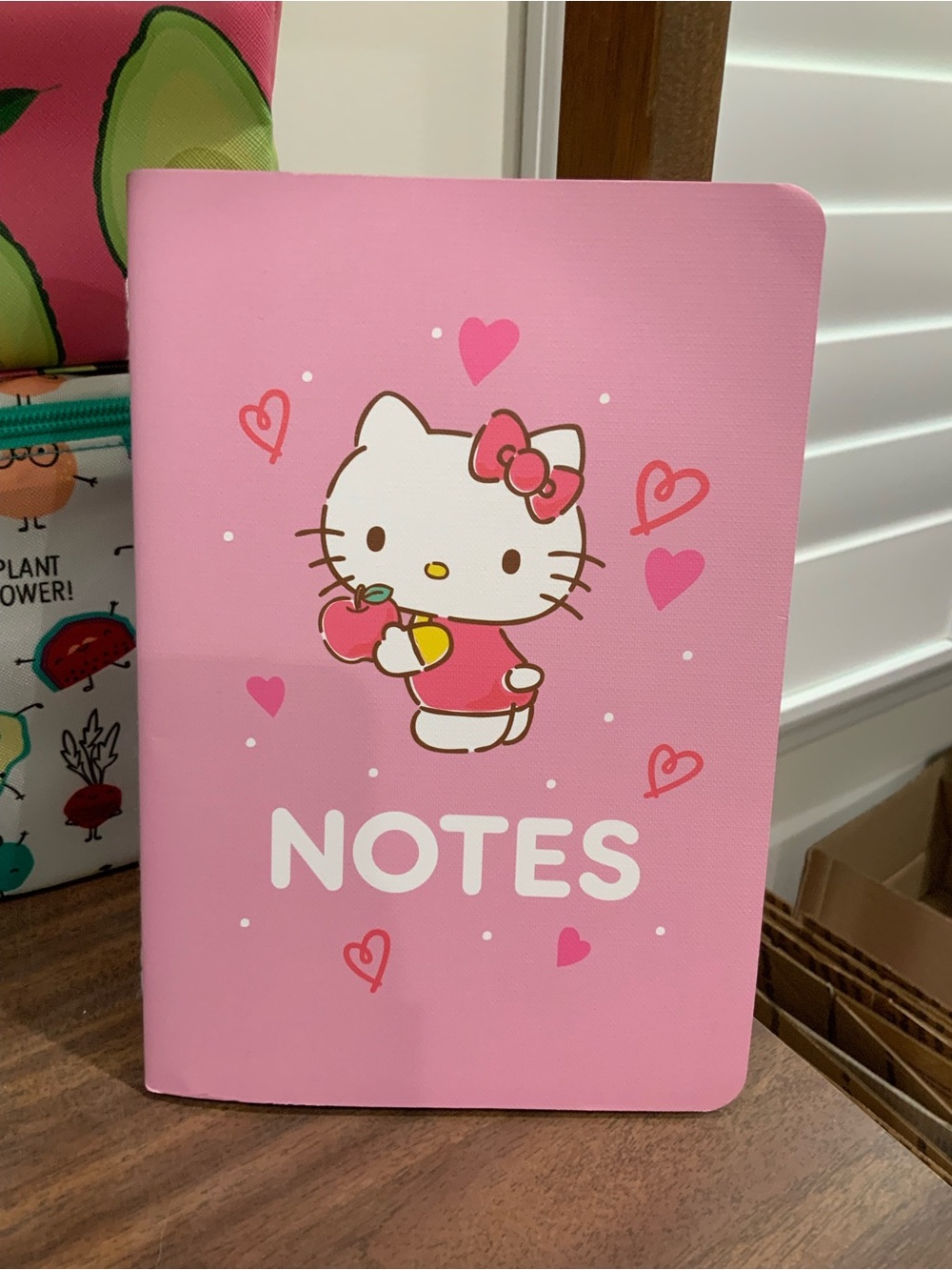 Hello Kitty Pink Notes Notebook with Heart Design